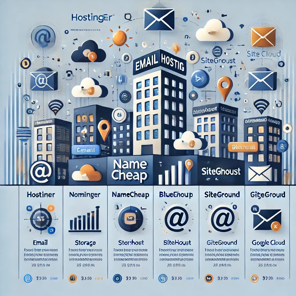 Best Email Hosting Providers: Comparing Hostinger, Namecheap, Bluehost, SiteGround, and Google Cloud for Small Businesses